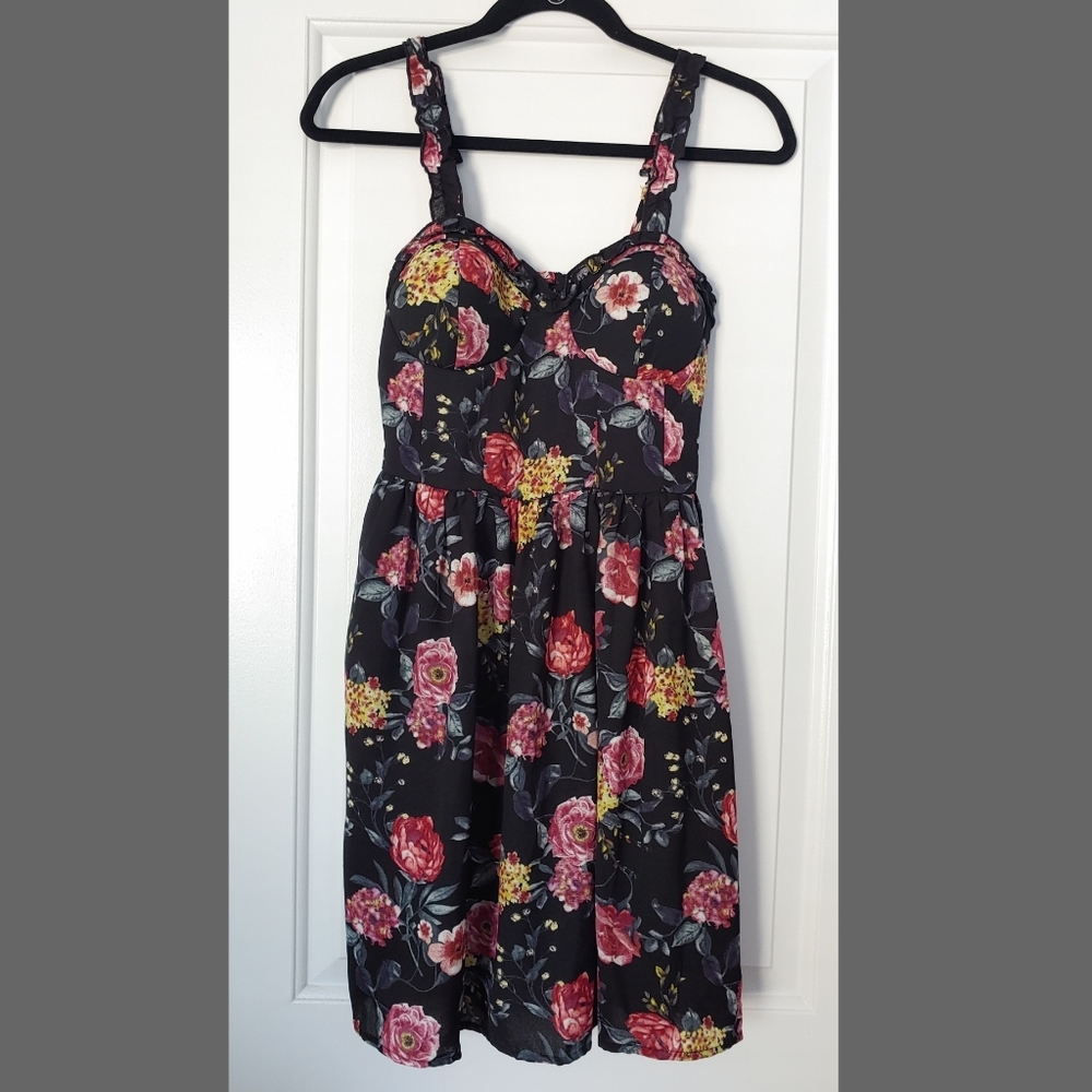 Xhiliration Mini Floral Dress - Size S